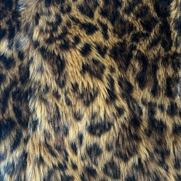 J. Crew Animal Print Faux Fur Vest - Picture 4 of 6